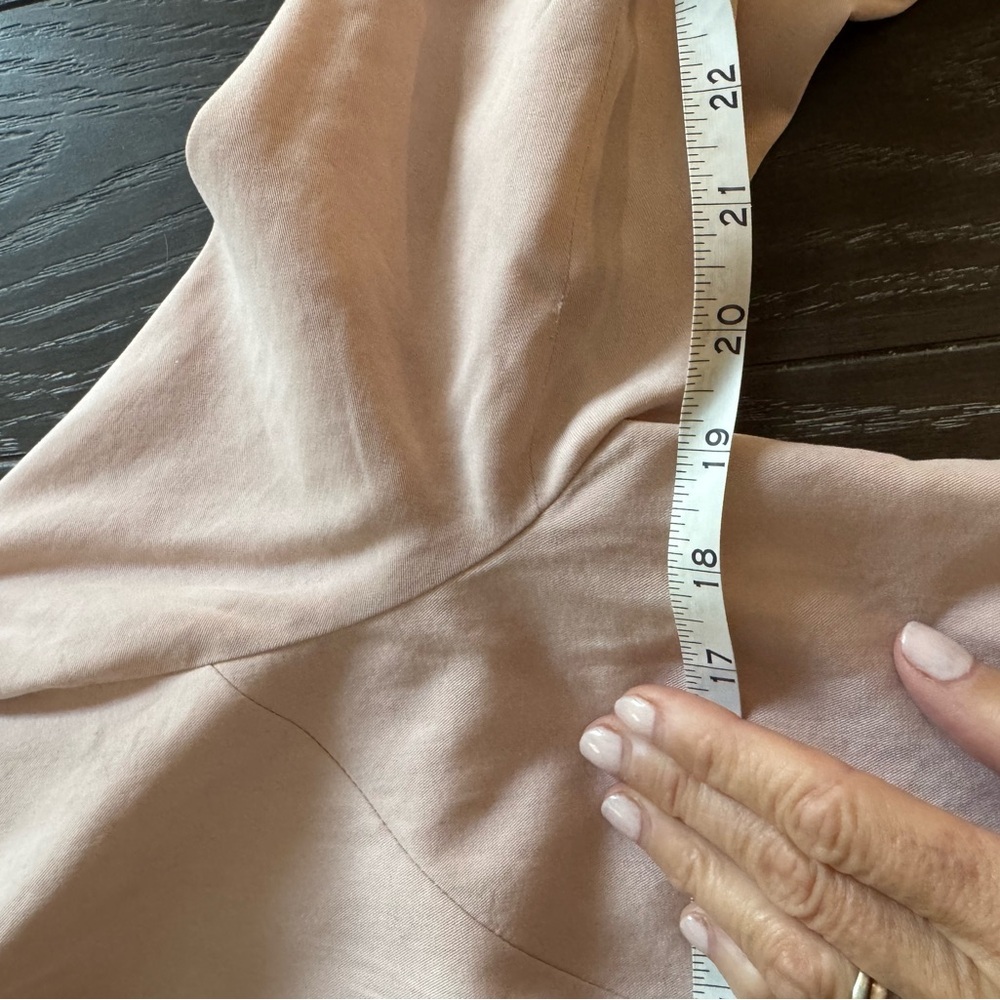 Cartonnier Light Pink/Beige Ruffle-Trim Open Style Size M Lightweight Blazer - Picture 12 of 12